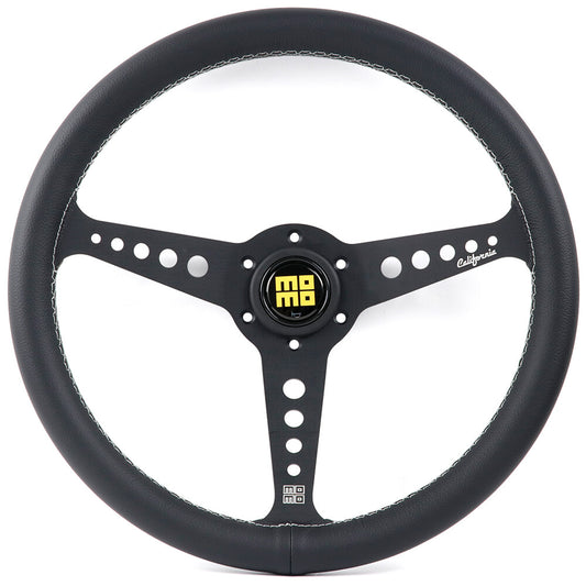 360Mm MOMO CALIFORNIA Genuine Leather Sport Steering Wheel