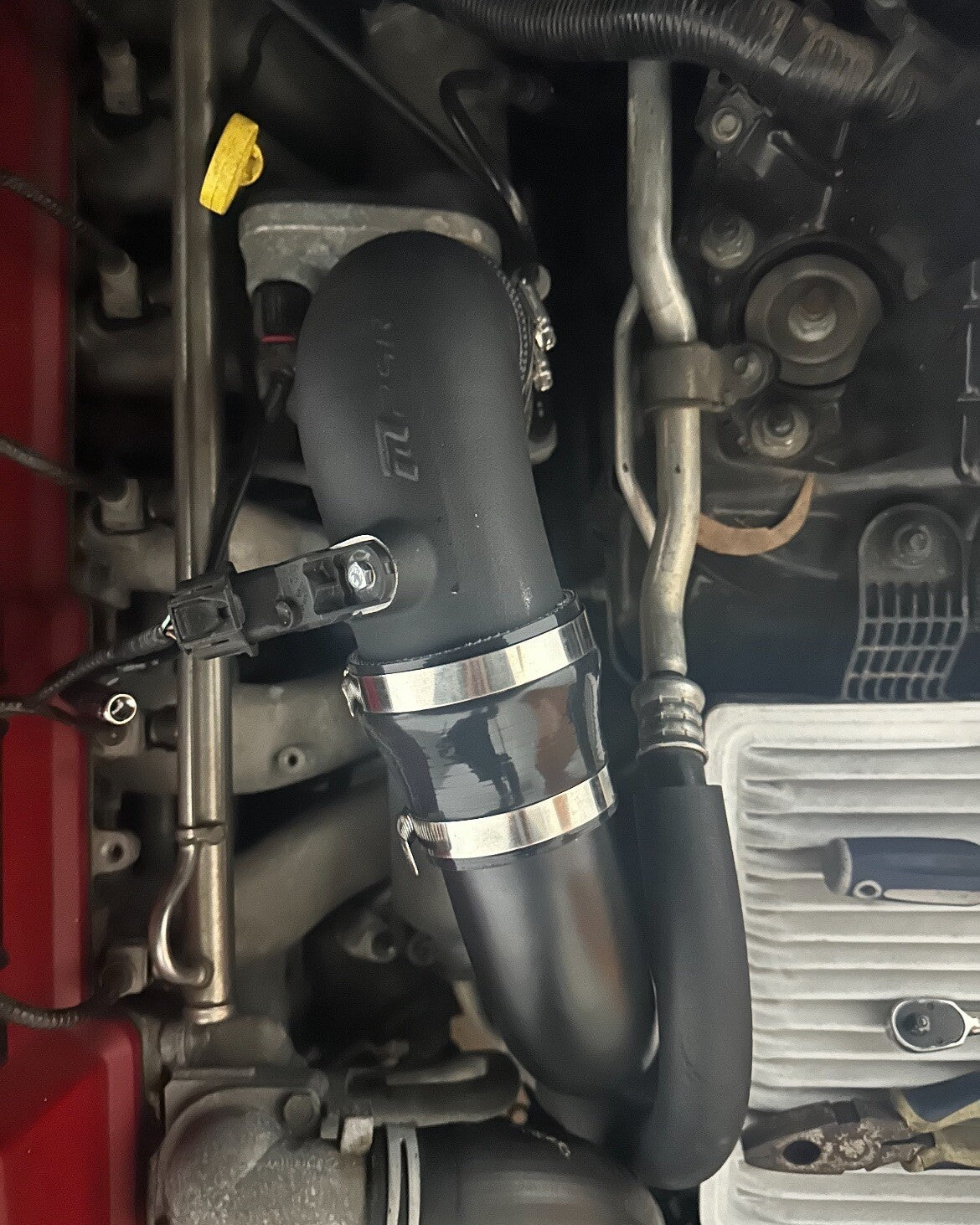 PSR FG Falcon Turbo Cast Intake Elbow - No BOV Port - RAW SILVER