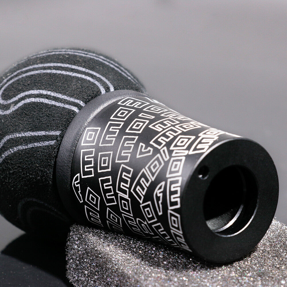 Momo ULTRA BLACK EDITION Graffiti Suede Leather Manual Gear Stick Shift Knob