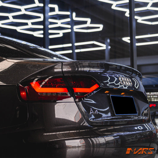 Smoked Red 3D LED Tail Lights for AUDI A4 B8 Sedan -Replace Stock Non LED Lights
