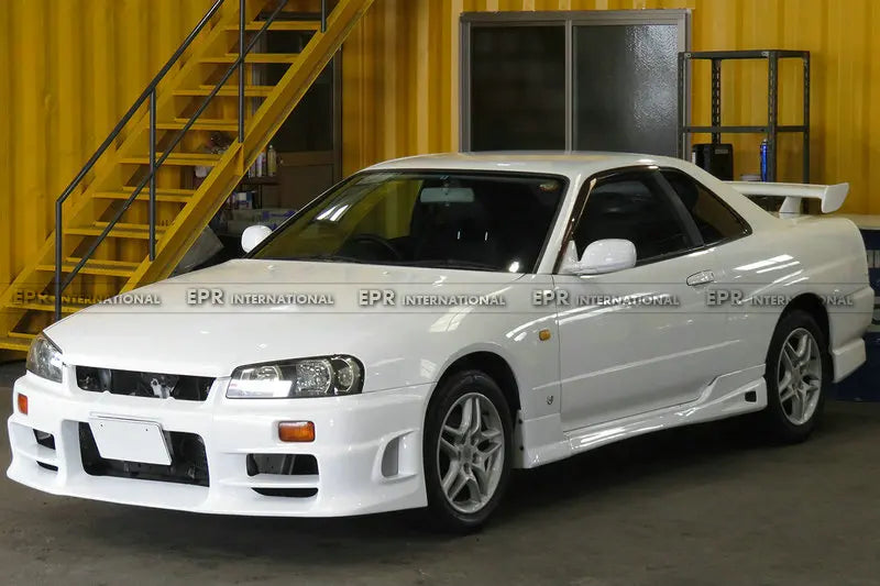 For Nissan Skyline R34 GTT TS Style FRP Front Bumper - OEM Fit 1998-2002