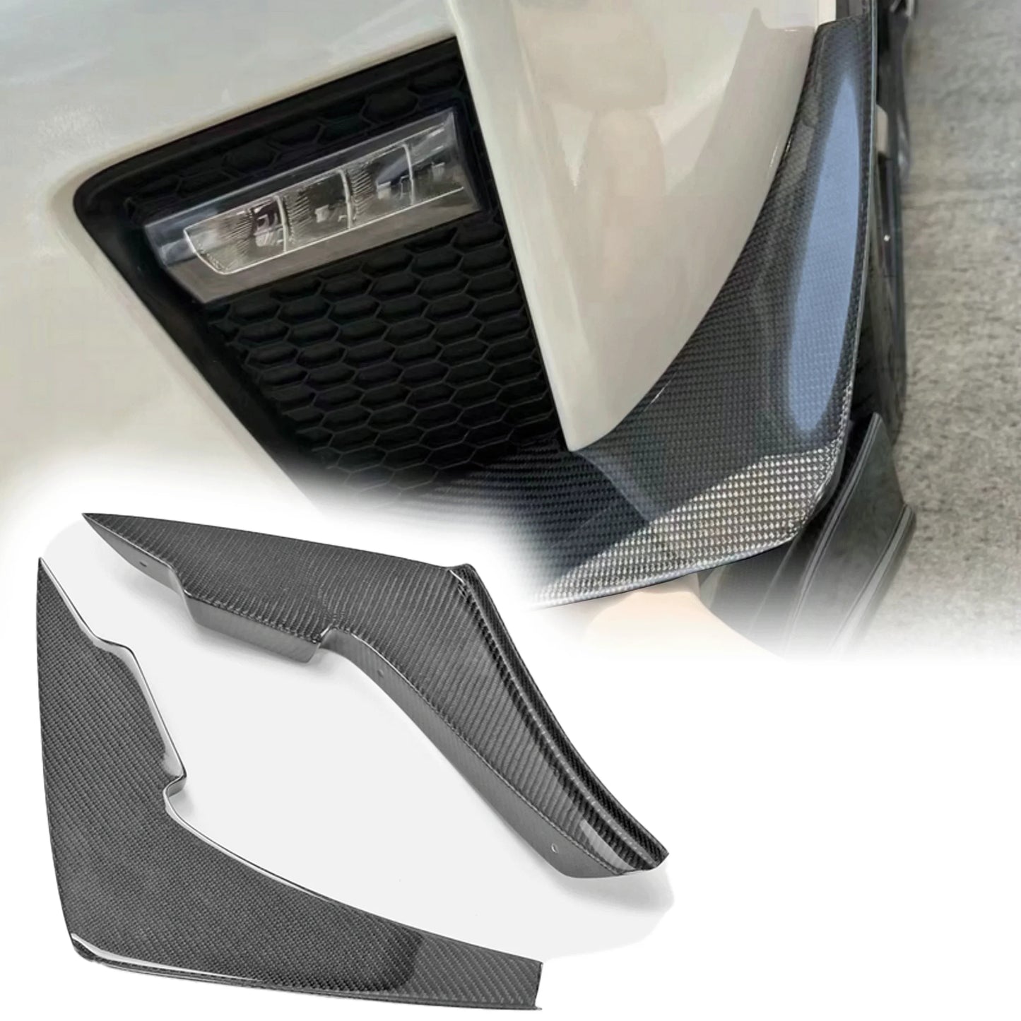 MY17 R35 GTR AP Type Front Bumper Canard 2Pcs (Fits MY17 FB Only)
