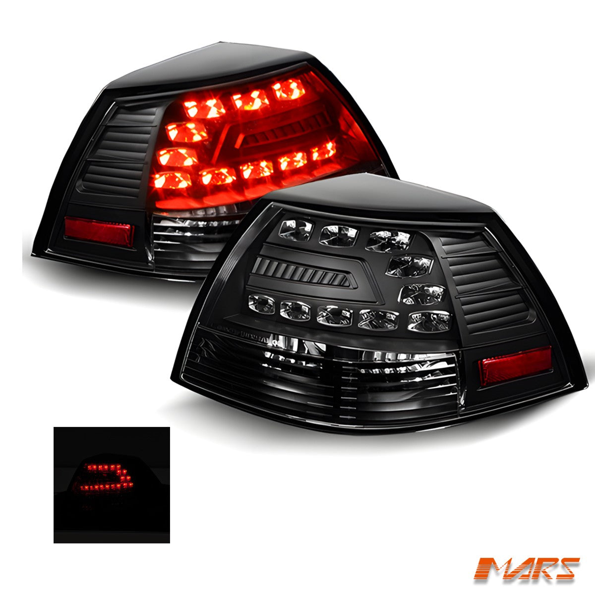 Black LED Tail Lights for Holden Commodore VE Sedan Omega SV6 SS-V Series 1 2