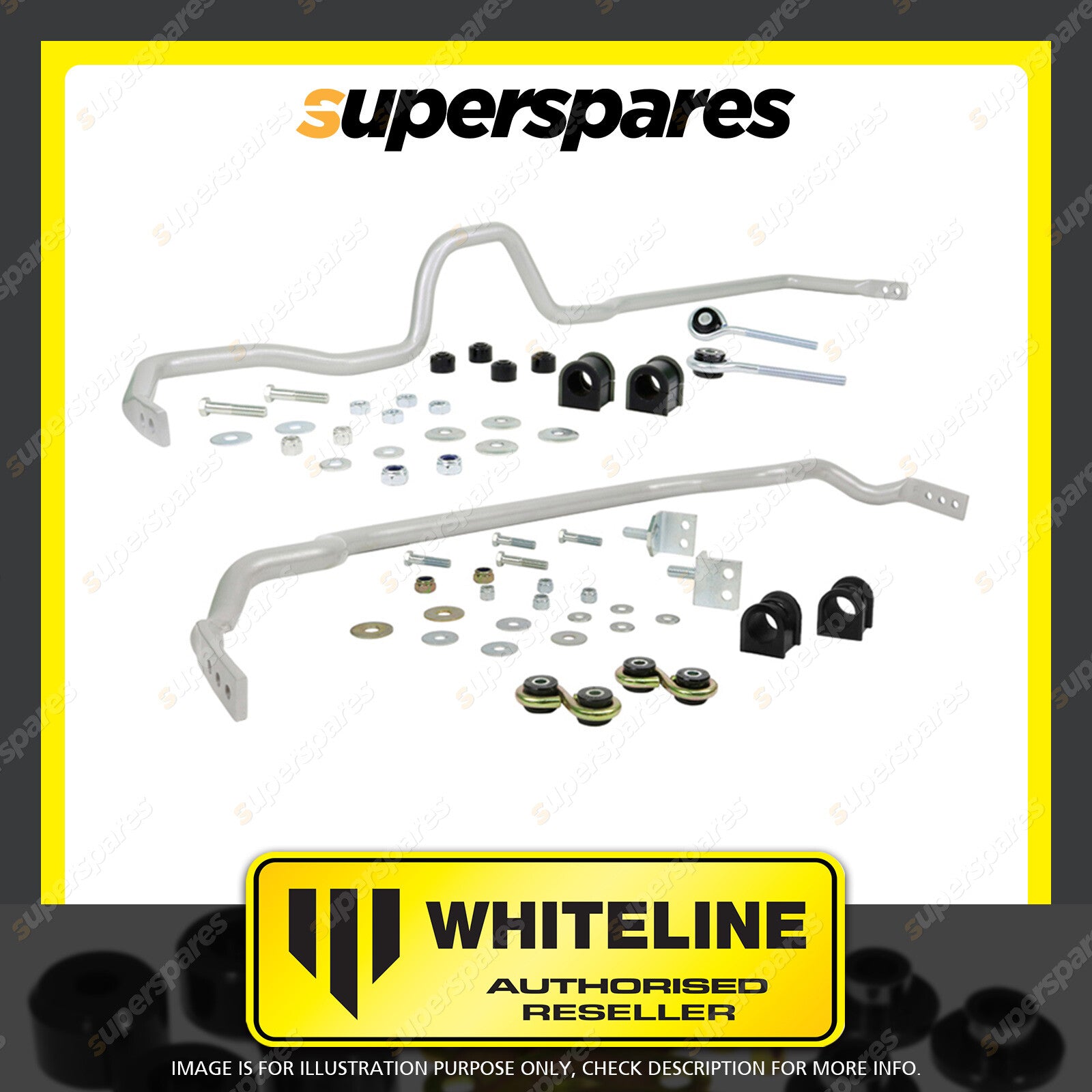 Whiteline F and R Sway Bar Vehicle Kit for NISSAN 180SX SILVIA S13