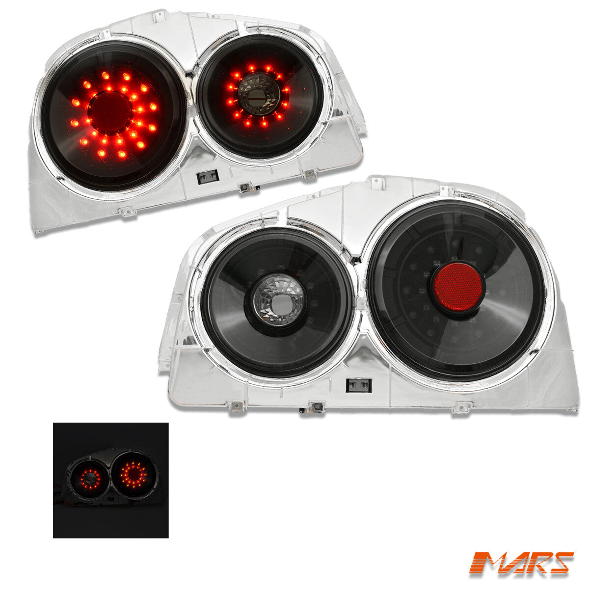 Smoked Black LED Tail Lights for Nissan R34 Skyline Coupe GTS-T GT-R GT-T