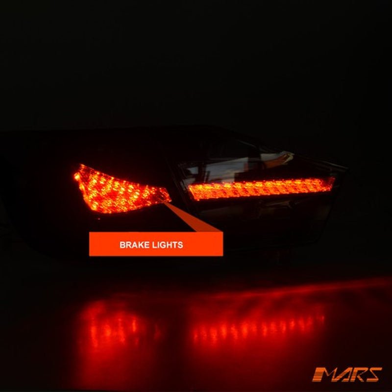 Smoked LED OLED Sequential Indicator Tail Lights for Toyota Aurion 2012-2017