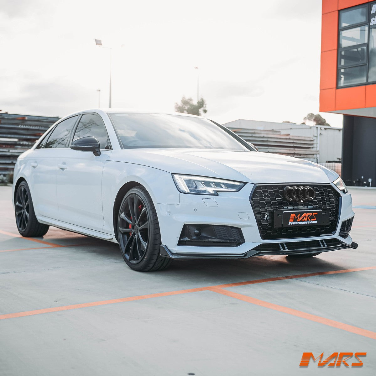 Gloss Black RS4 Style Bumper Bar Grill Grille for AUDI A4 S4 B9 2016-19 Bodykit