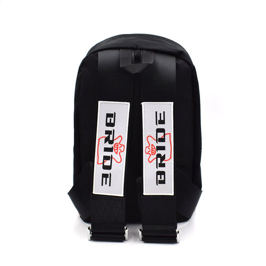 JDM Style Bride Fabric Backpack Racing Seat Belt Harness Straps Shoulders Bag