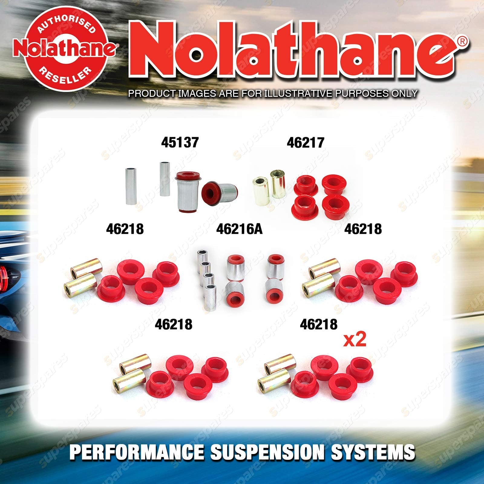 Nolathane Control Arm Bush Kit for NISSAN 180SX S13 4CYL 1984-1996
