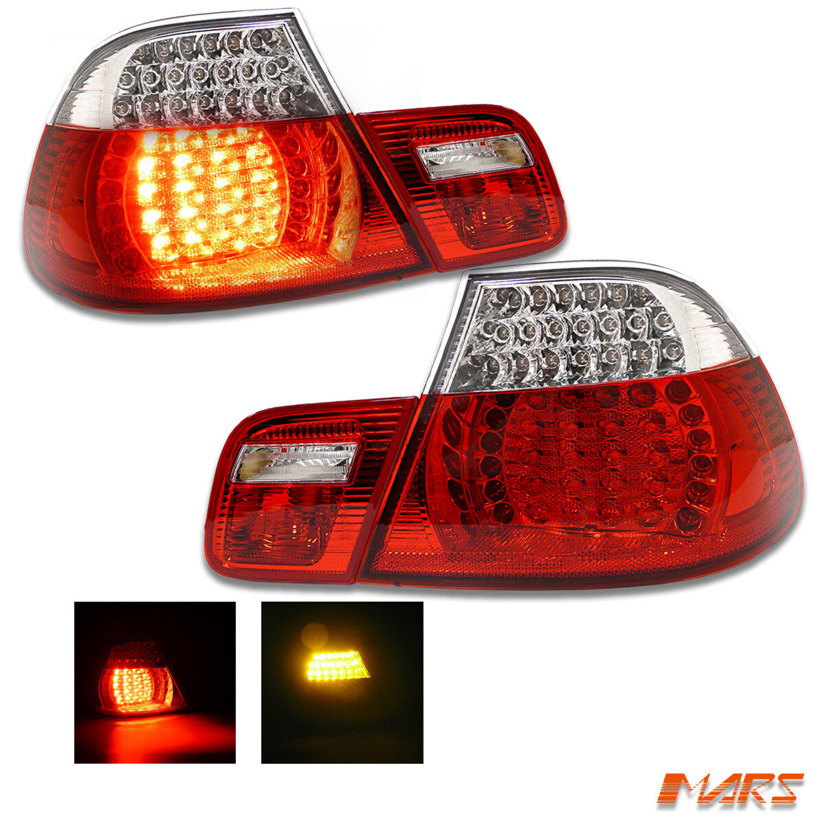 Red LED Tail Lights for BMW 3 E46 99-02 Coupe 320Ci 323Ci 325Ci 328Ci 330Ci M3