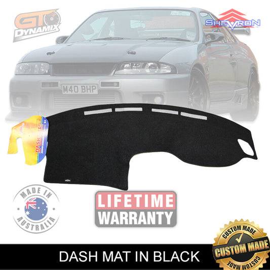 DASH MAT for NISSAN R33 Skyline 1/1993-2000 GTS GTS-T GT-R DM865 Black