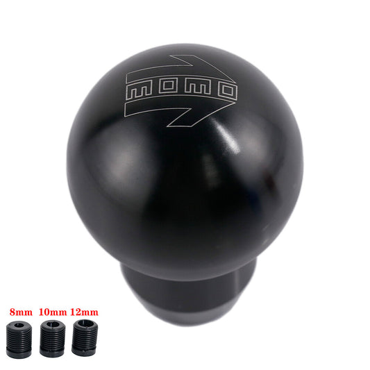 Momo Black Aluminum Alloy Manual Gear Stick Shift Knob Racing Shifter Lever Head