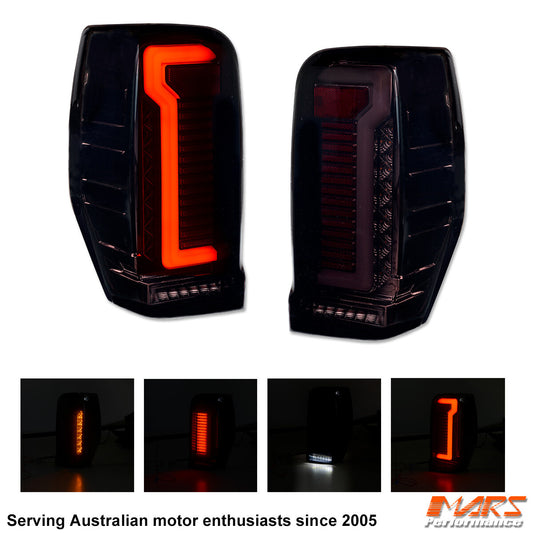 Smoke Full LED Sequential Indicator Tail Lights for Mitsubishi Triton MR 2018-23