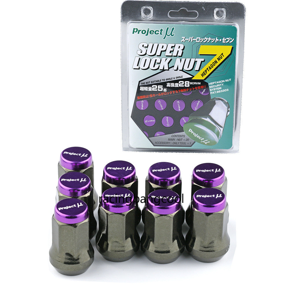 M12X1.25 Project MU Purple Composite SPEC Steel Wheel Nuts Wheel Rims Lug Nuts