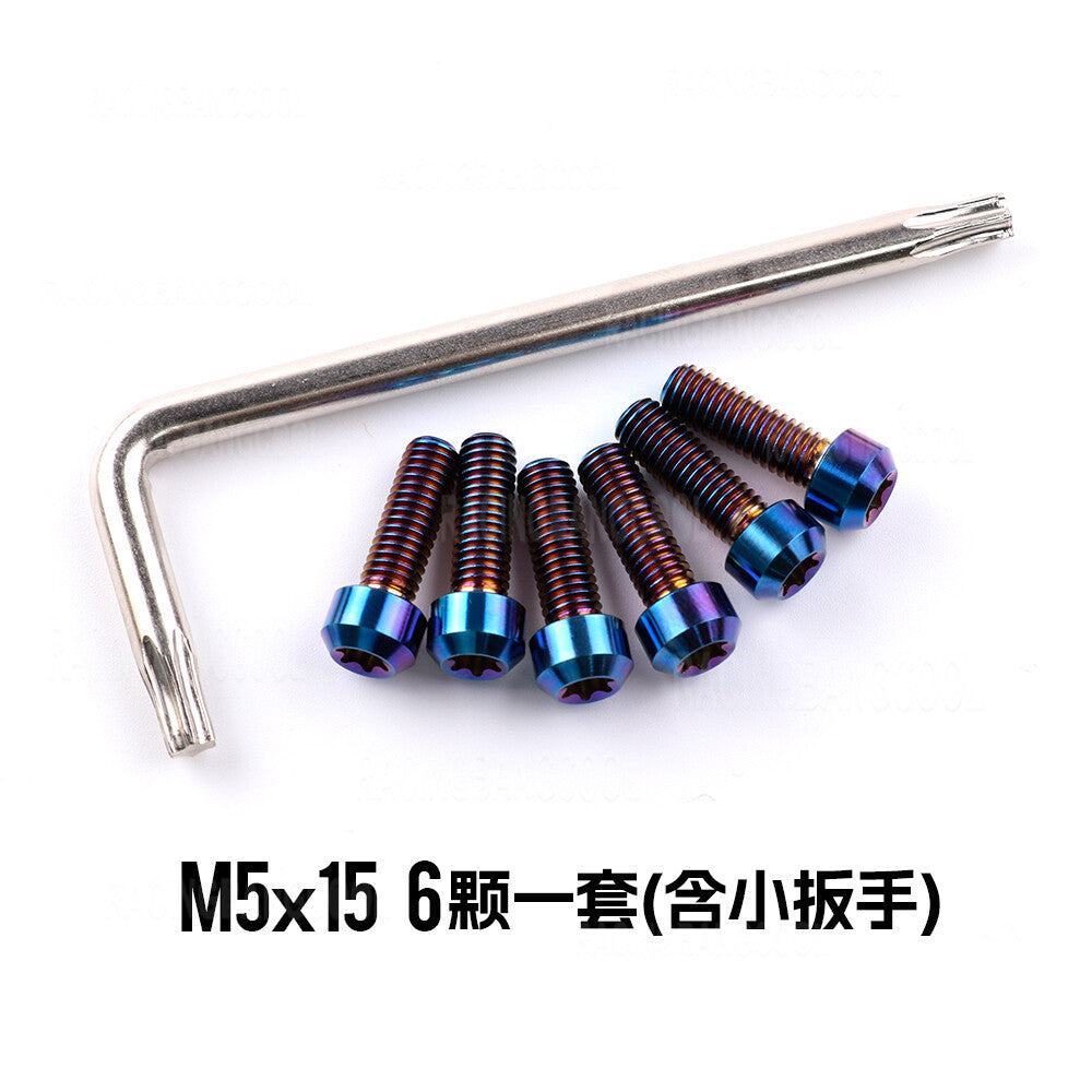 6Pcs Burnt Blue Steering Wheel Quick Release Hub Bolts Screws for Momo Nardi NRG