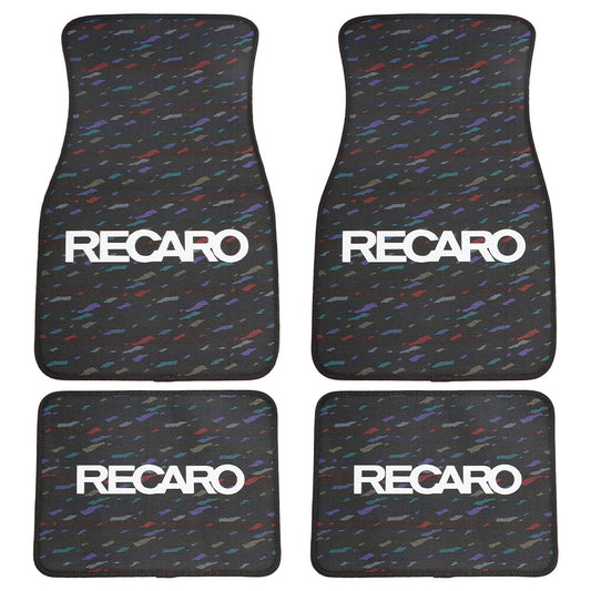 4Pcs/Set RECARO Le Mans Confetti Fabric Floor Mats Car Interior Carpets