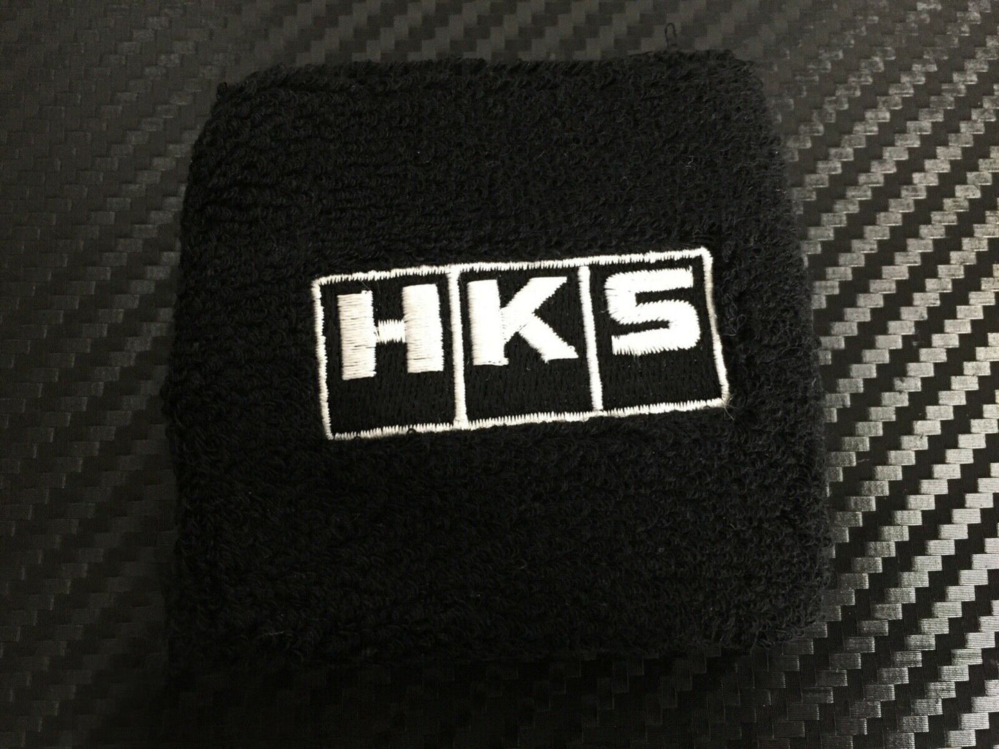 HKS Black Clutch Brake Oil Reservoir Fluid Tank Sock Cover Car Bike Sweat Band