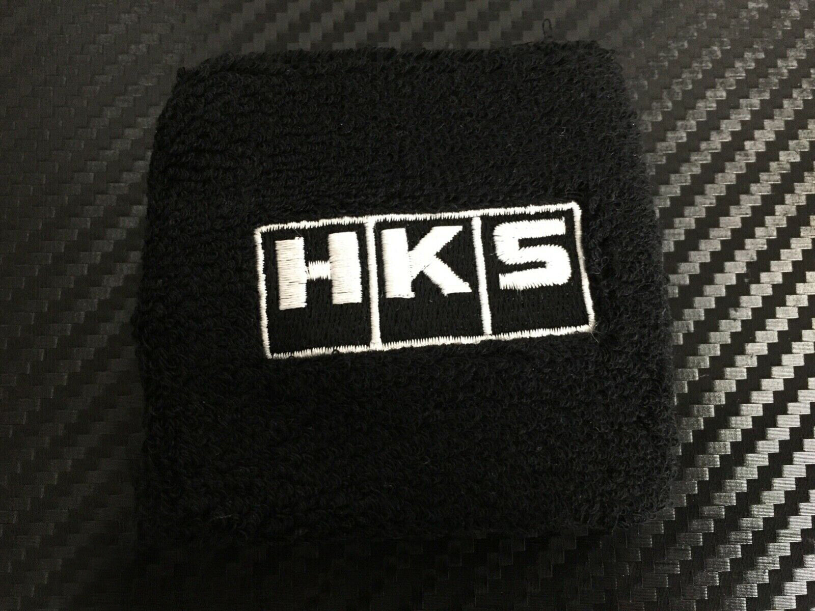 HKS Black Clutch Brake Oil Reservoir Fluid Tank Sock Cover Car Bike Sweat Band