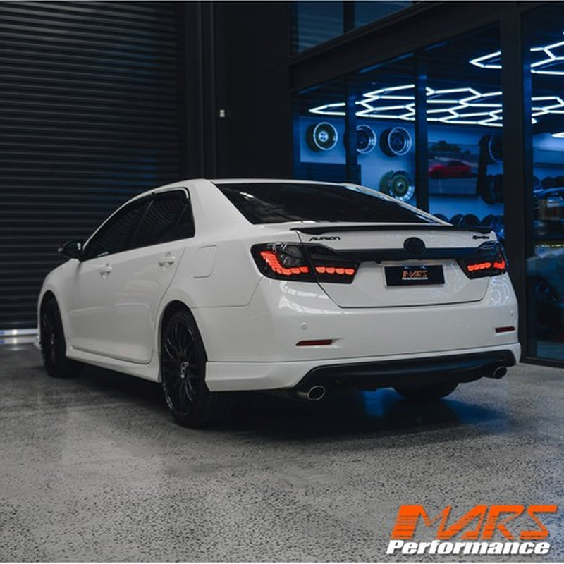 Smoked LED OLED Sequential Indicator Tail Lights for Toyota Aurion 2012-2017