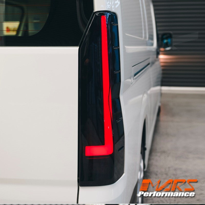 For Toyota Hiace VAN 20-24 Smoke Black Full LED Sequential Indicator Tail Lights