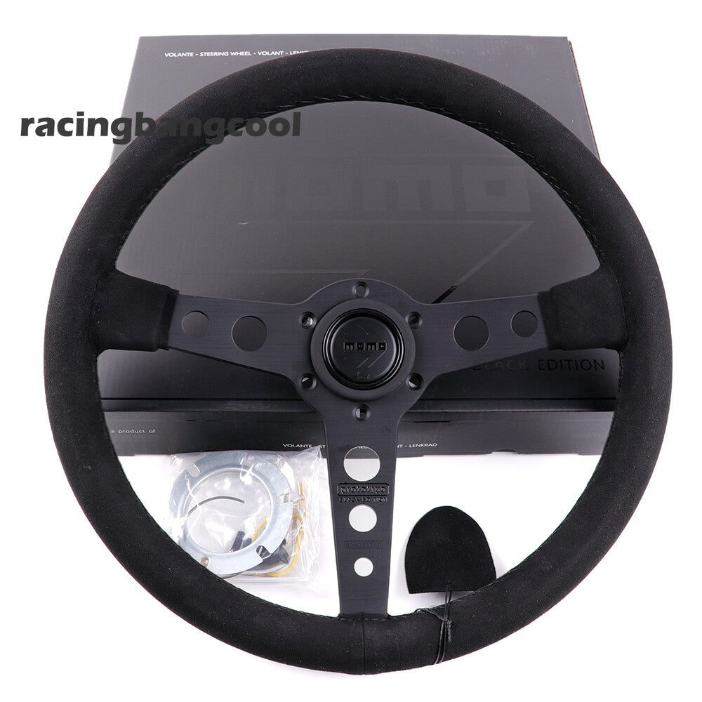 MOMO P5 BLACK EDITION Prototipo 350Mm/14Inch Suede Sport Steering Wheel