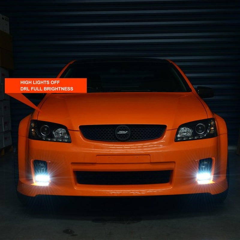Bumper Bar LED DRL Fog Light Covers for Holden Commodore VE Serie 1 SV6 SSV SS