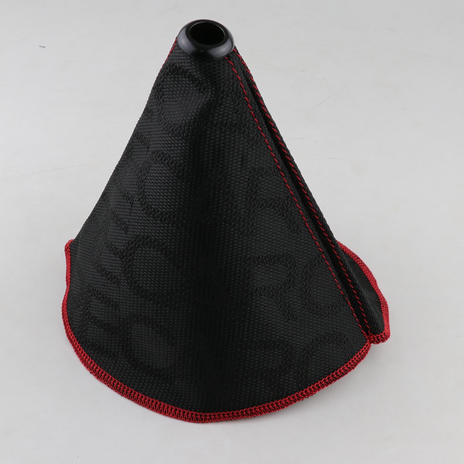 JDM Style Recaro Black Racing Hyper Fabric Shift Boot Shift Knob Cover MT/AT