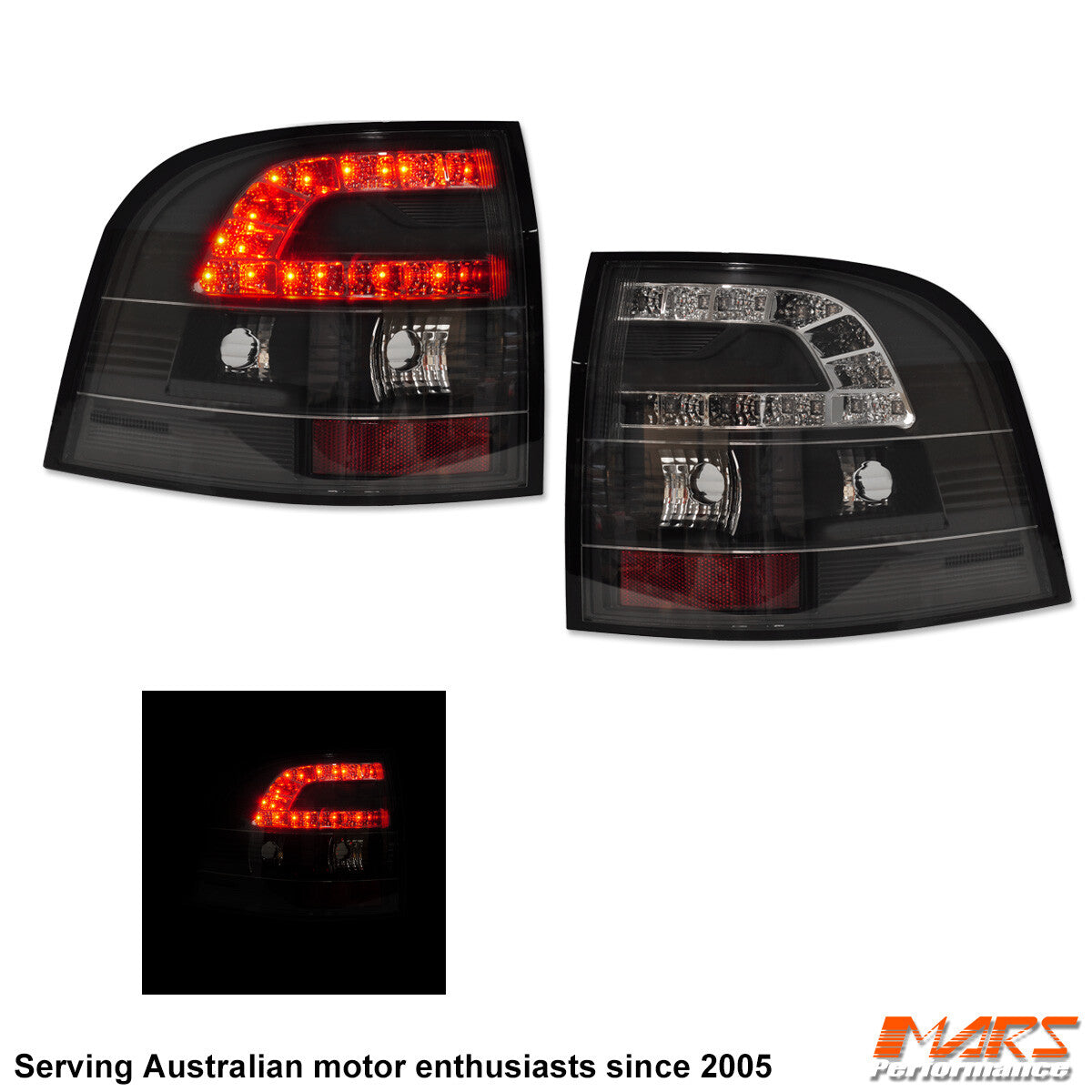 Black LED Tail Lights for Holden Commodore VF UTE Taillight HSV Maloo Pick Up