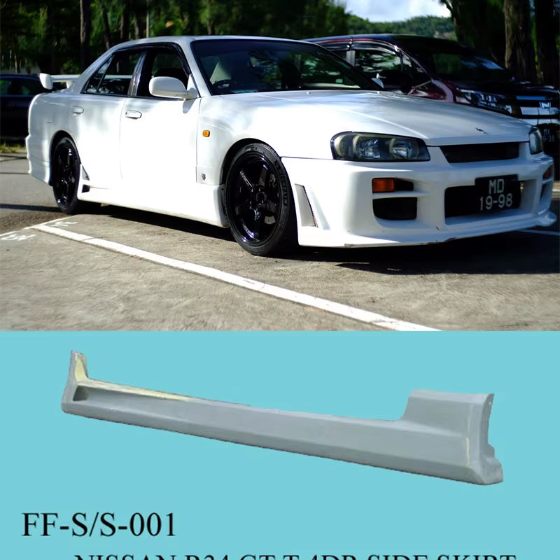 Glass for Skyline R34 HR34 4 Door Sedan TT Style Side Skirt