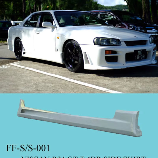 Glass for Skyline R34 HR34 4 Door Sedan TT Style Side Skirt
