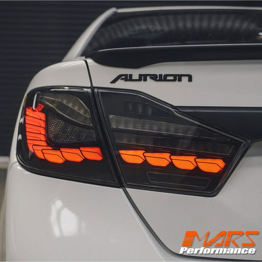 Smoked LED OLED Sequential Indicator Tail Lights for Toyota Aurion 2012-2017