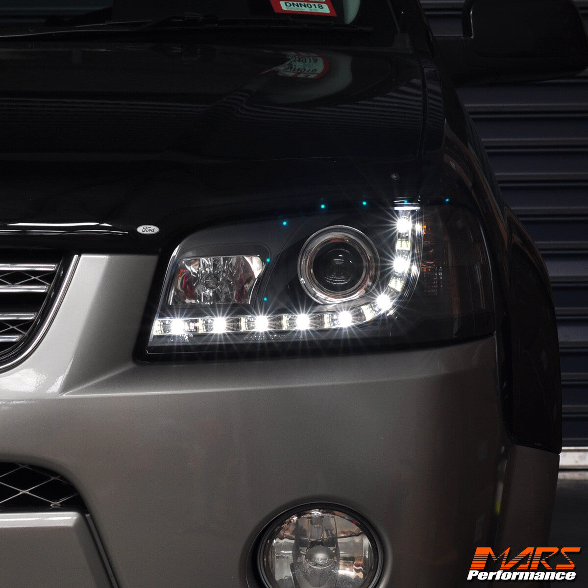Black DRL LED Projector Head Lights for Ford Territory SX SY 2004-2008 Headlight