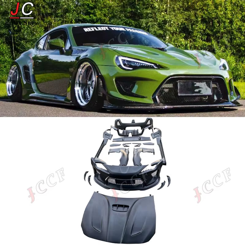 For GT86 Subaru BEZ Body Kit 86 BRZ Upgraded ROBOT Style Wide Body Kit with Front and Rear Bumper Spoilers Body Kit