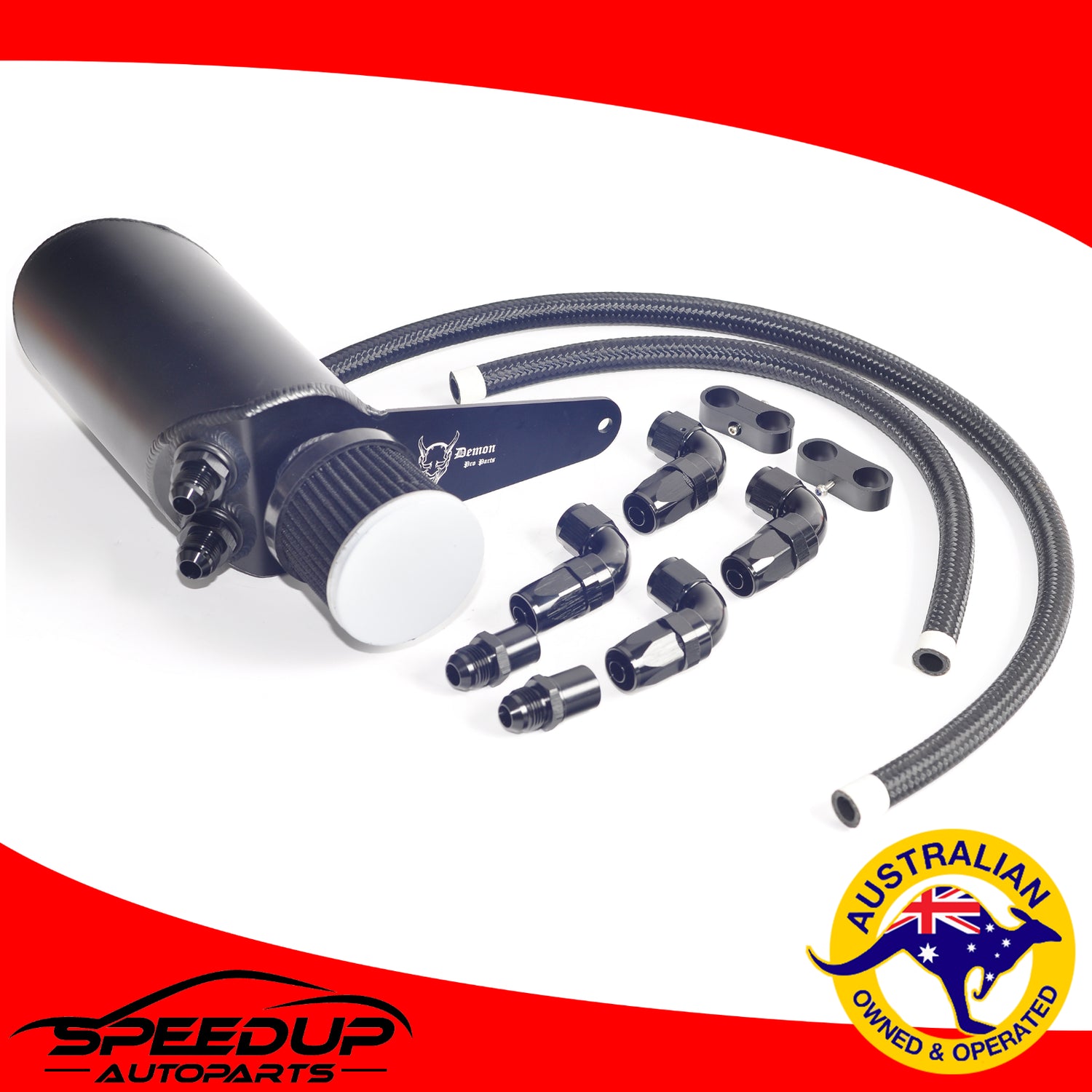 Upgrade XR6 Full Flow Oil Catch Can Kit to Suit Ford Falcon BA/BF/FG Barra