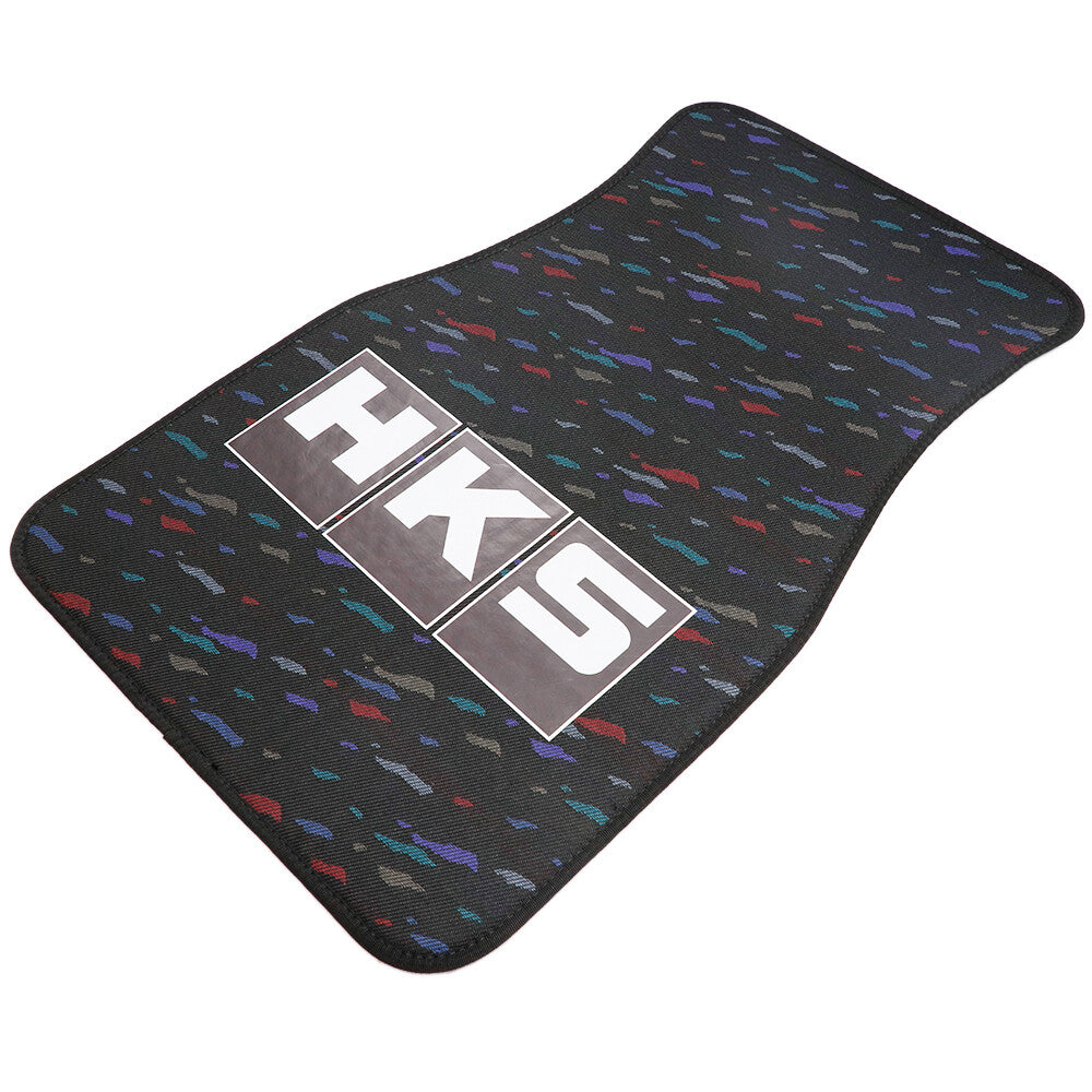 4Pcs/Set JDM HKS Le Mans Confetti Fabric Floor Mats Car Interior Carpets