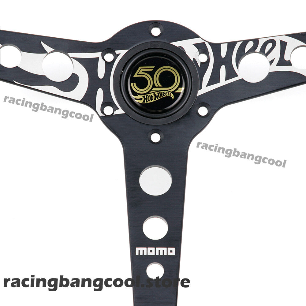 MOMO HOTWHEEL 50Th Anniversary Sport Steering Wheel Genuine Leather