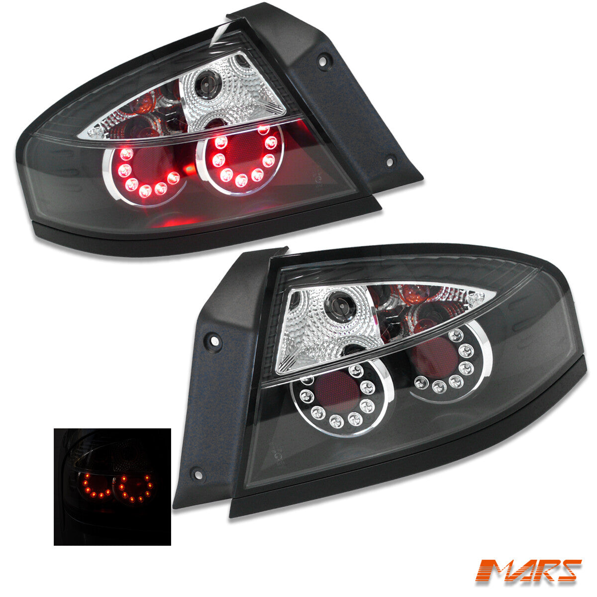 Black LED Altezza Tail Lights Ford Falcon Fairmont FPV BA BF Sedan XR6 XR8 Turbo