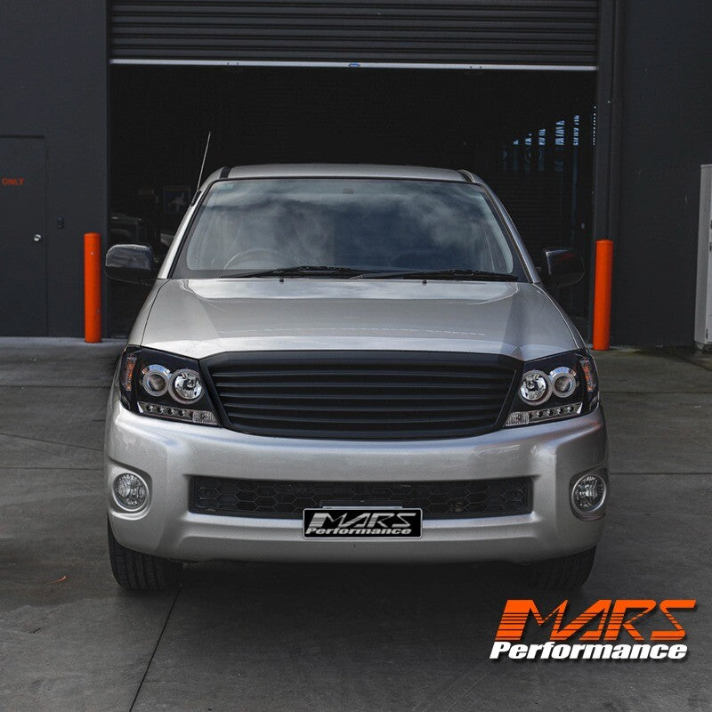 Black High Power LED DRL Halo Projector Headlights for TOYOTA HILUX VIGO 2005-11