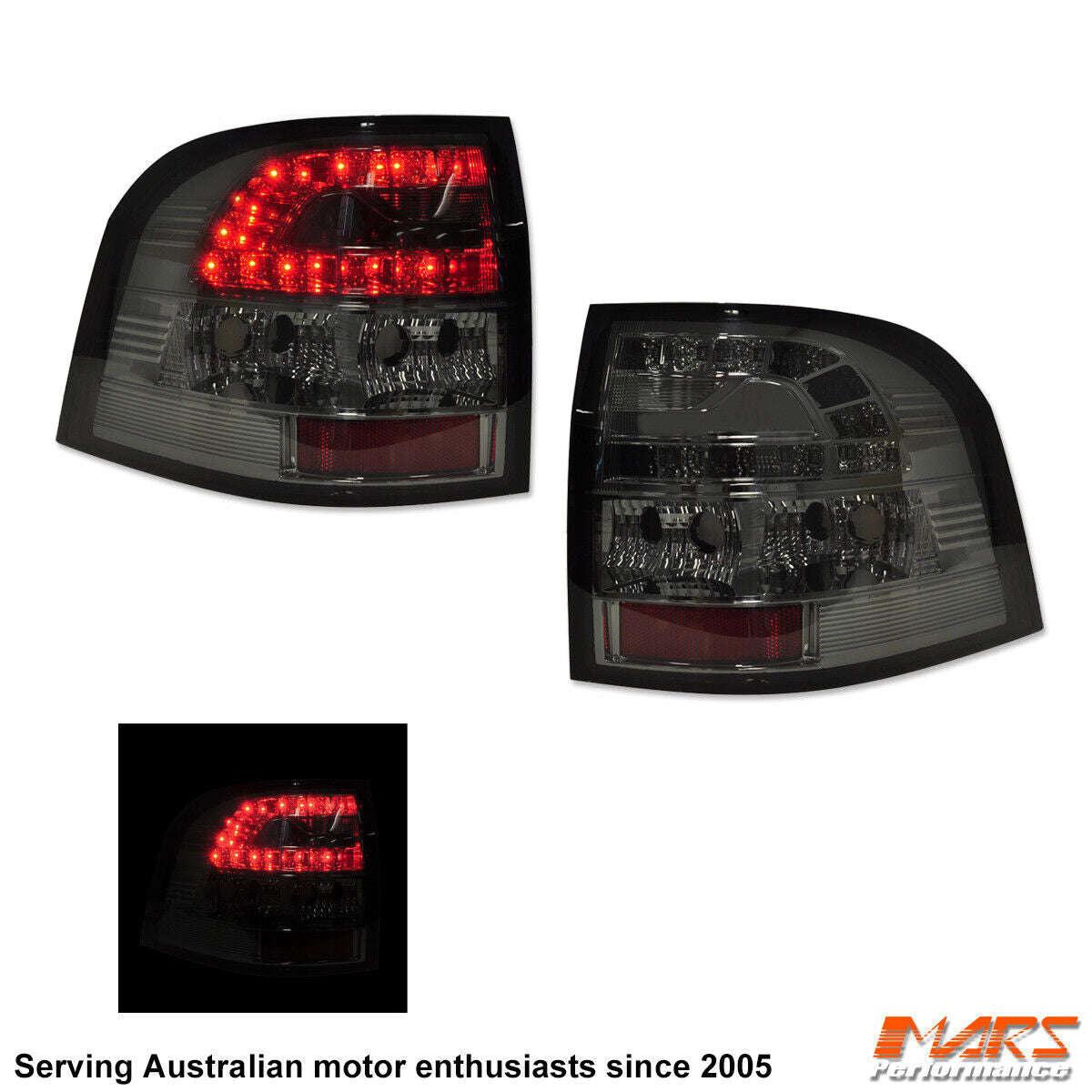 Smoked LED Tail Lights for Holden Commodore VE UTE SV6 SS-V Thunder HSV Maloo