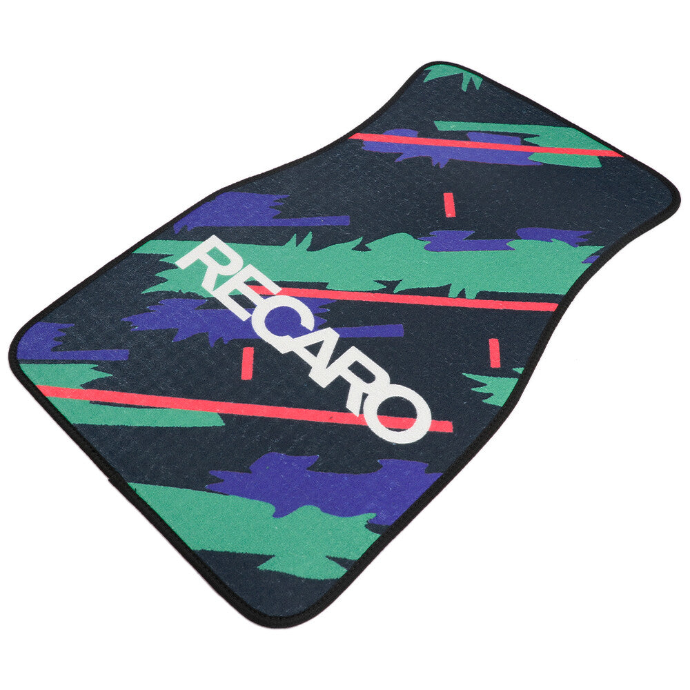 4Pcs/Set RECARO Le Mans Confetti Fabric Floor Mats Car Interior Carpets