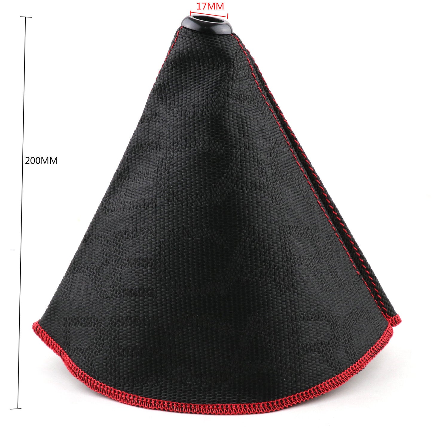 JDM Style Recaro Black Racing Hyper Fabric Shift Boot Shift Knob Cover MT/AT