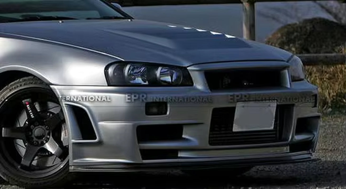 For Nissan Skyline R34 GTR NISMO Z-Tune Style Front Bumper - Dry Carbon Fiber/Frp 1999-2002