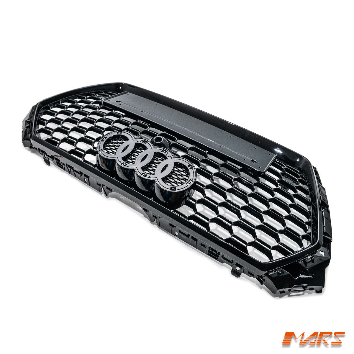 Gloss Black RS4 Style Bumper Bar Grill Grille for AUDI A4 S4 B9 2016-19 Bodykit