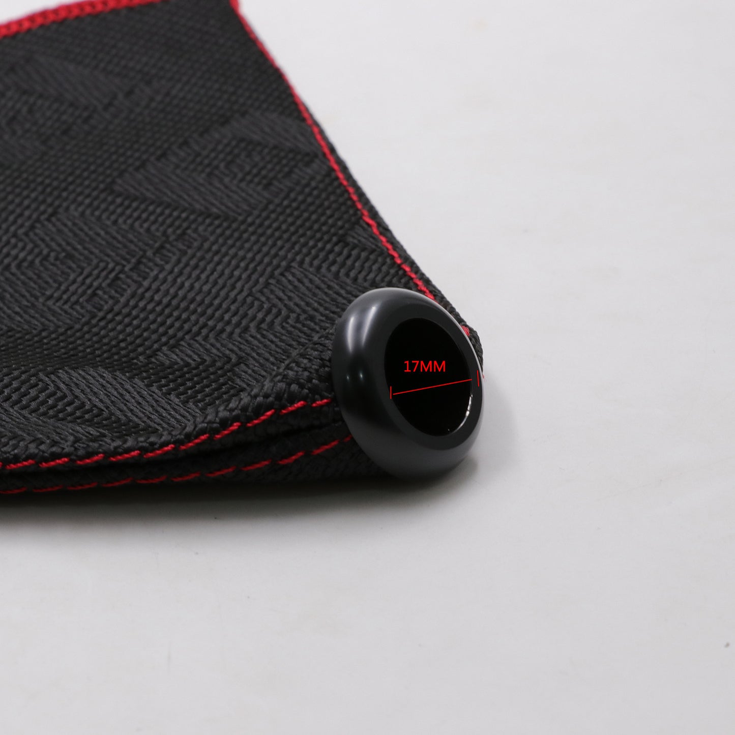 JDM Style Recaro Black Racing Hyper Fabric Shift Boot Shift Knob Cover MT/AT