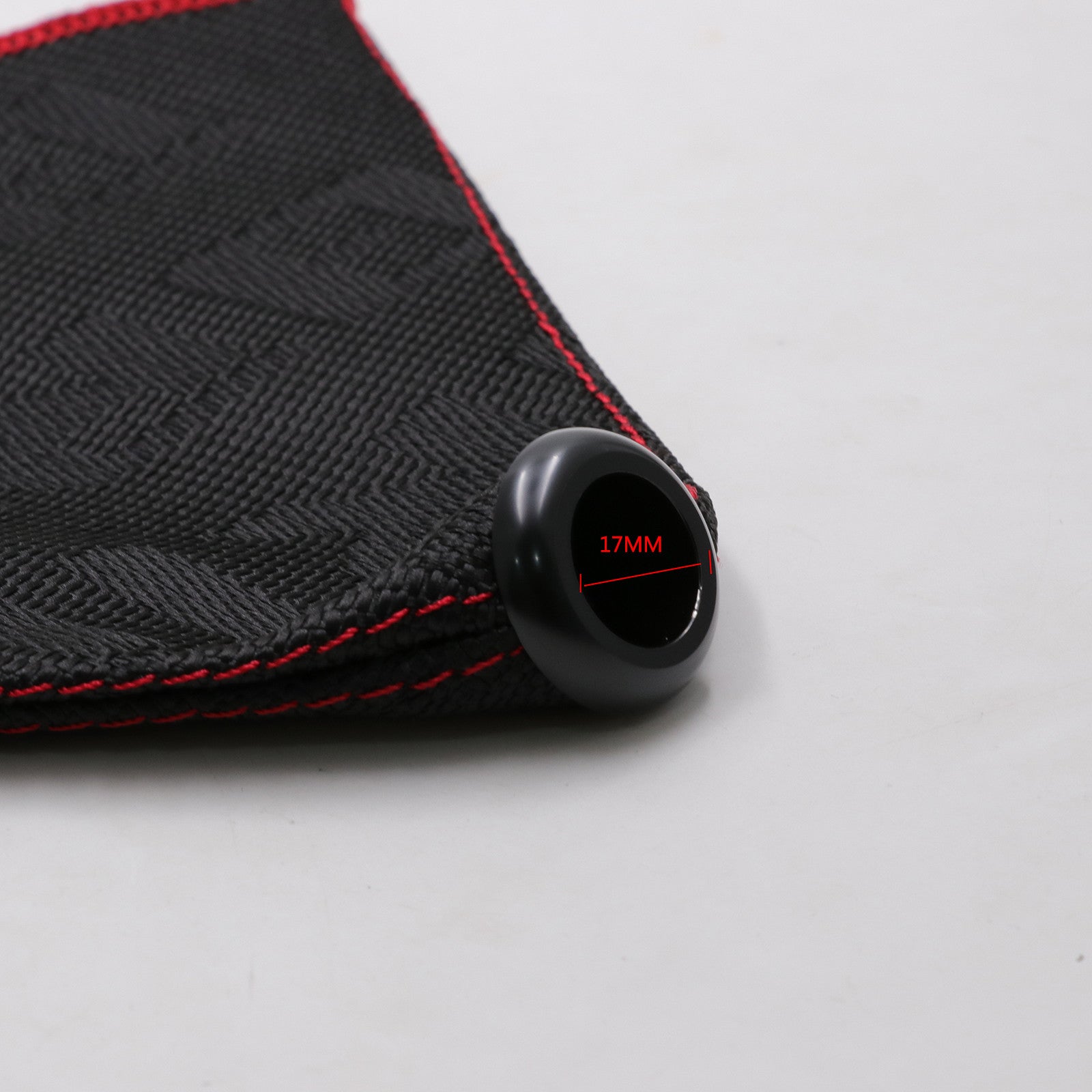 JDM Style Recaro Black Racing Hyper Fabric Shift Boot Shift Knob Cover MT/AT