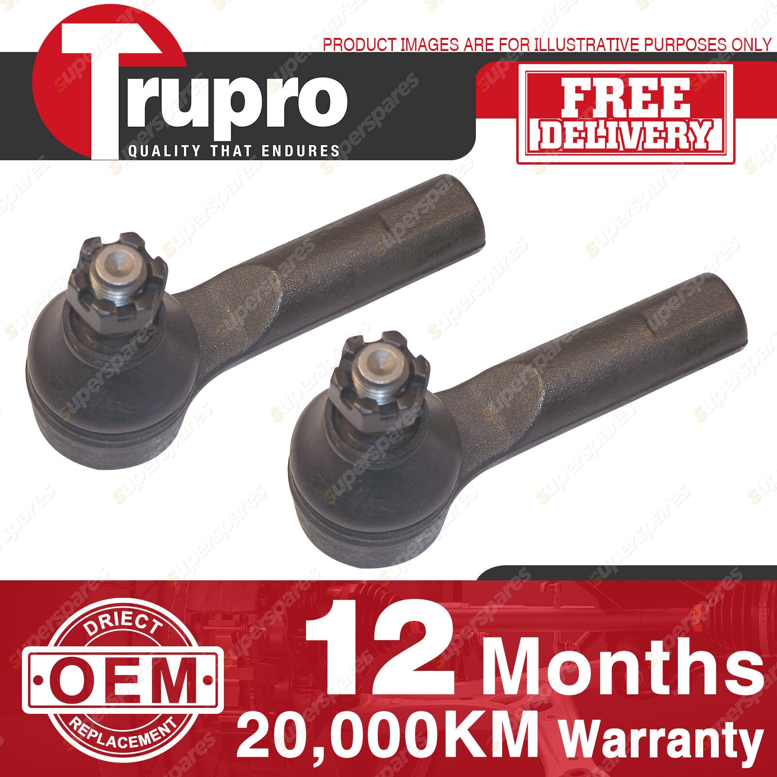 2 Pcs LH+RH Outer Tie Rod Ends for NISSAN 80SX 200SX SILVIA S14 MAXIMA A32 A33