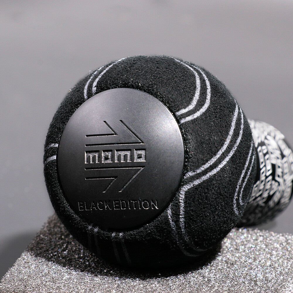 Momo ULTRA BLACK EDITION Graffiti Suede Leather Manual Gear Stick Shift Knob