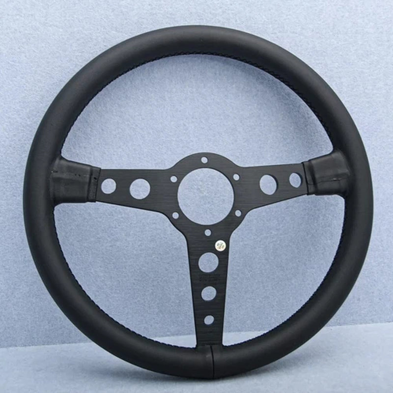 MOMO Prototipo P5 Black Edition 350Mm 14' Genuine Leather Sport Steering Wheel