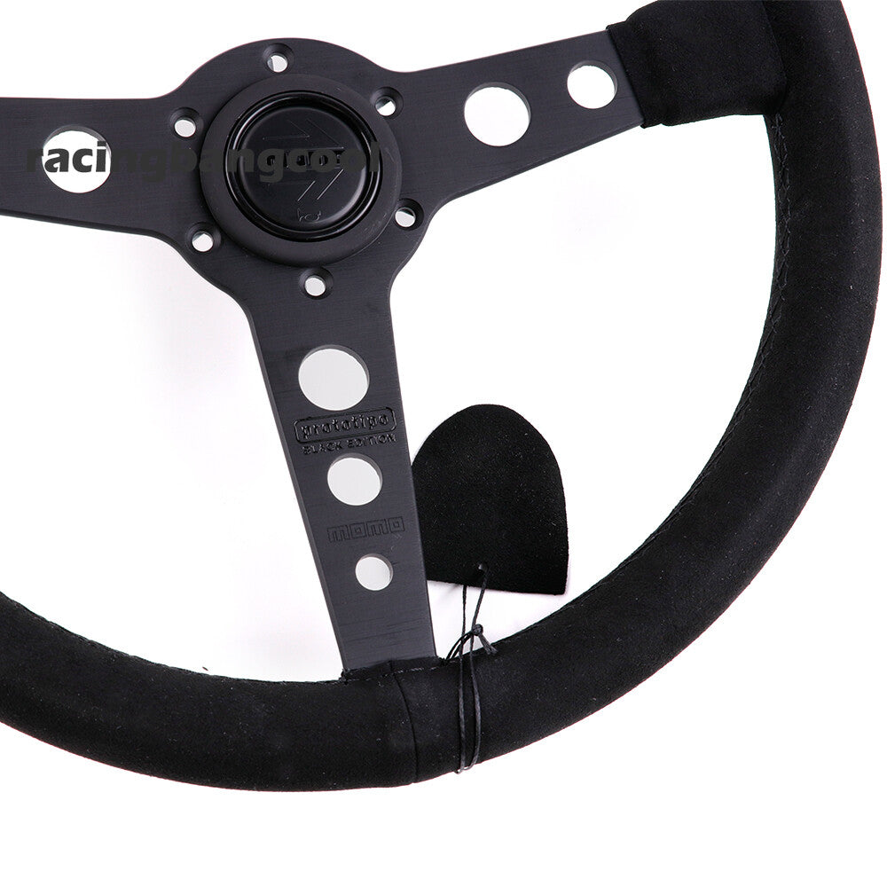 MOMO P5 BLACK EDITION Prototipo 350Mm/14Inch Suede Sport Steering Wheel