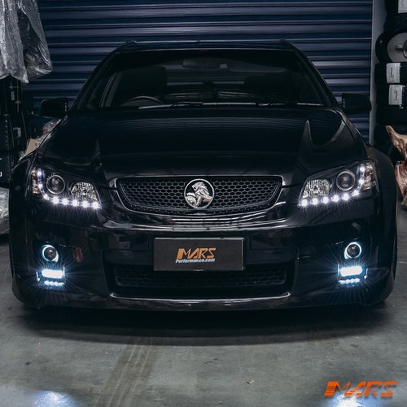Bumper Bar LED DRL Fog Light Covers for Holden Commodore VE Serie 1 SV6 SSV SS